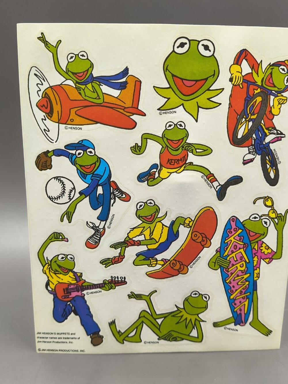 Vintage Muppets Kermit Sports Activities Sticker Sheet American Greetings